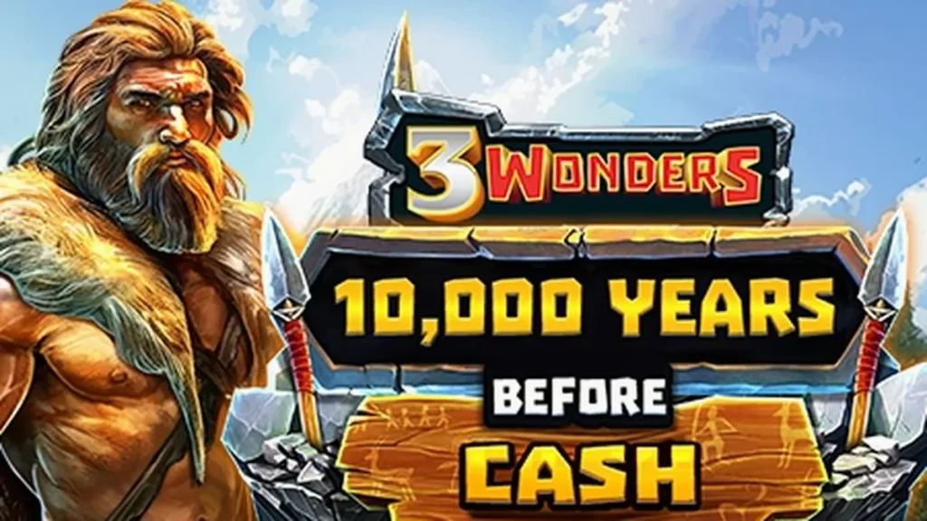 Tampilan visual slot 10,000 Years Before Cash dengan tema kuno