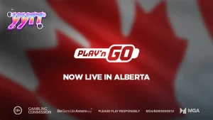 Logo Play’n GO dan simbol kasino digital